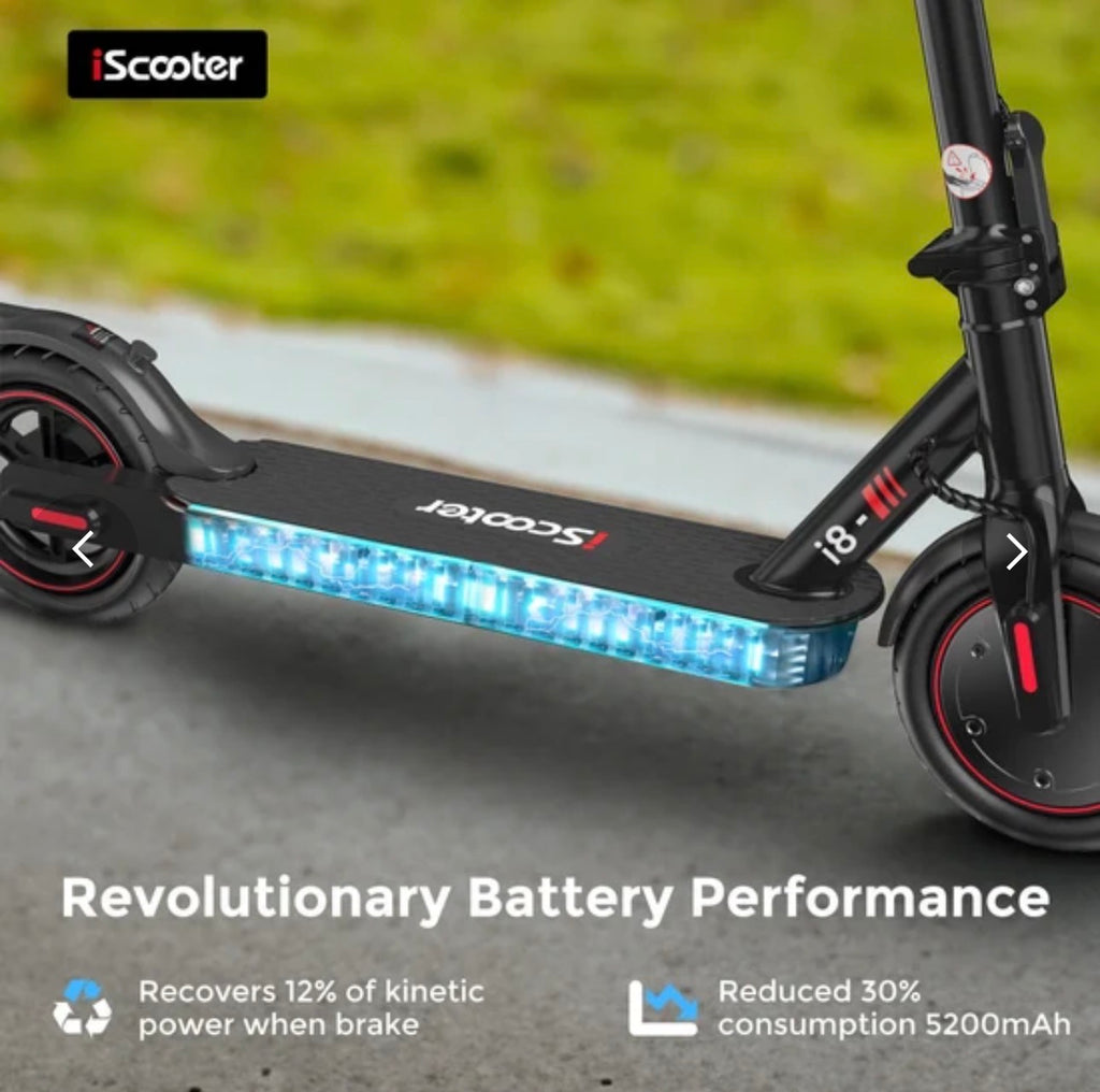iScooter i8 Electric Scooter – 350W Motor, 20km Range, 8.5" Tyres, IP54 Waterproof