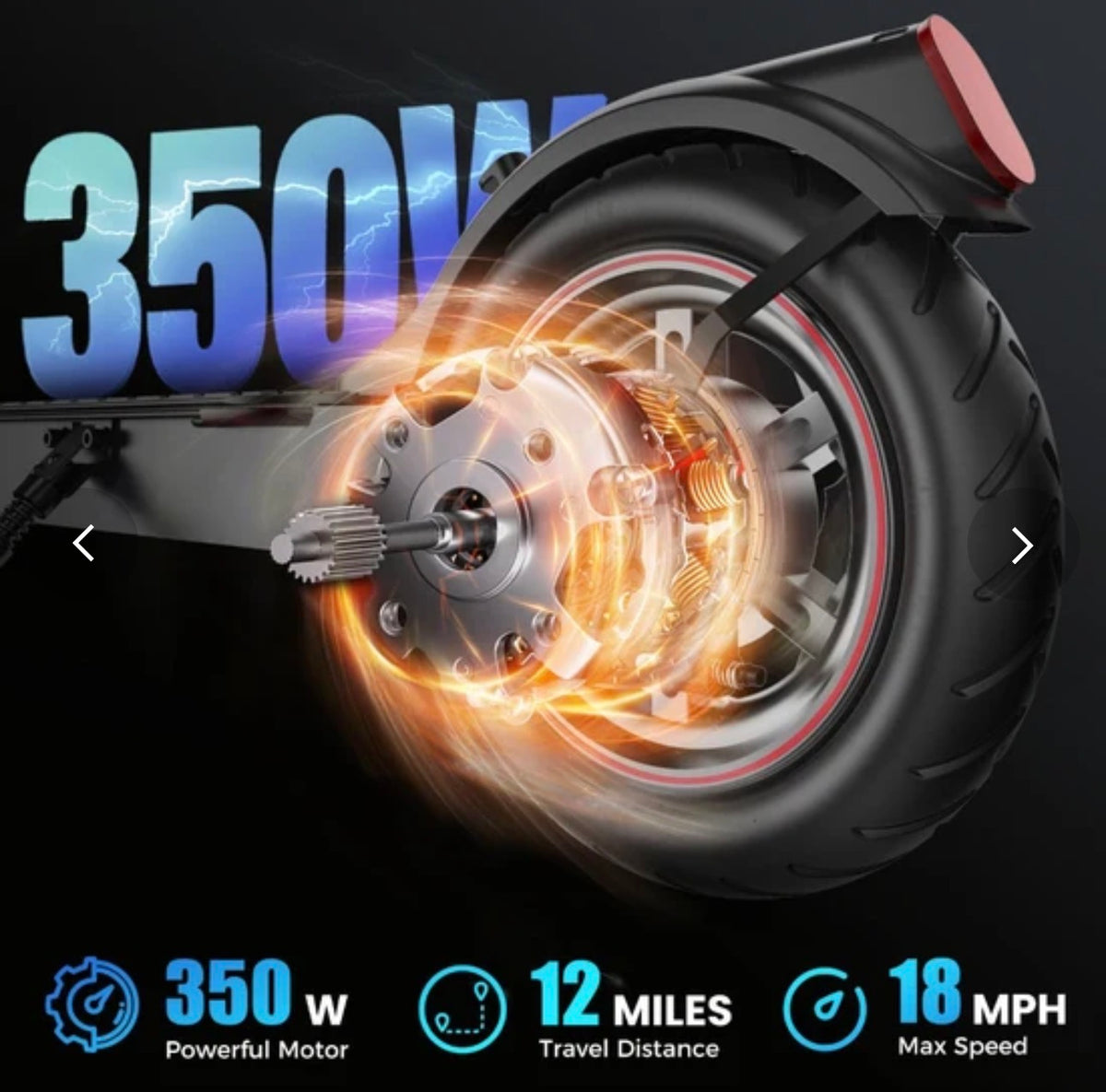iScooter i8 Electric Scooter – 350W Motor, 20km Range, 8.5" Tyres, IP54 Waterproof