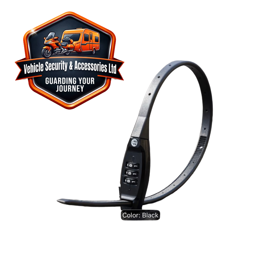 Portable Zip Cable Bike & Helmet Lock – Zinc Alloy Password Lock, Anti-Theft for E-Bikes, Mountain & Road Bikes