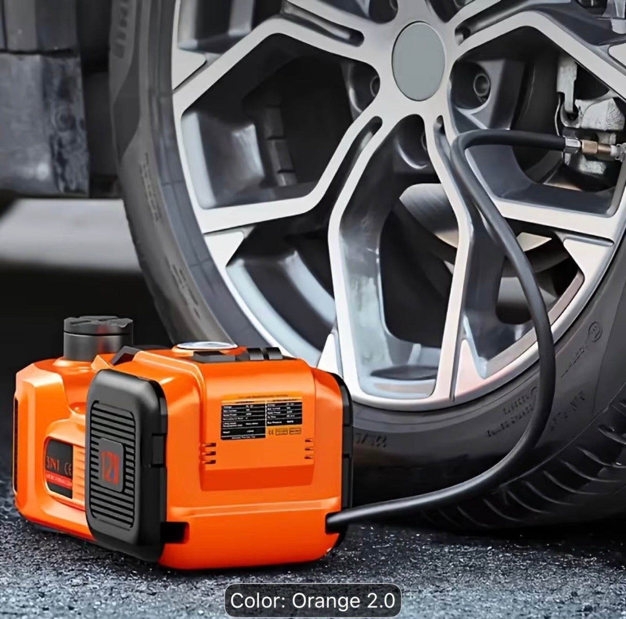 5 Ton Heavy Duty 12V Electric Hydraulic Jack – Portable Car Lift with LED Light & Wheel Nut Remover