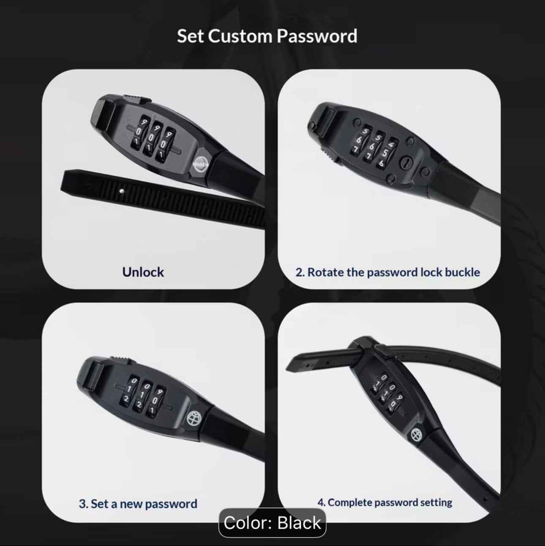 Portable Bike Lock with Keyless Zinc Alloy Security