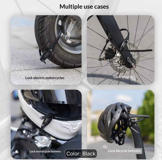 Portable Bike Lock with Keyless Zinc Alloy Security