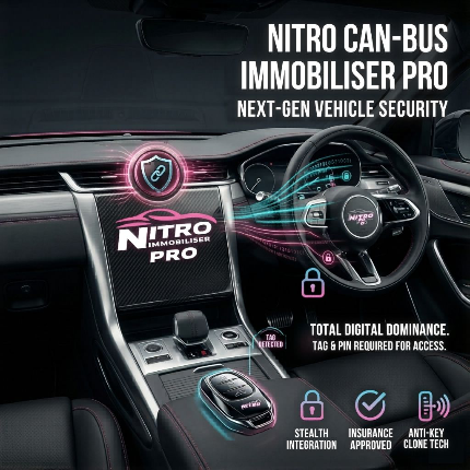 Nitro Pro Immobiliser – CAN Bus Immobiliser with App & Tag Control