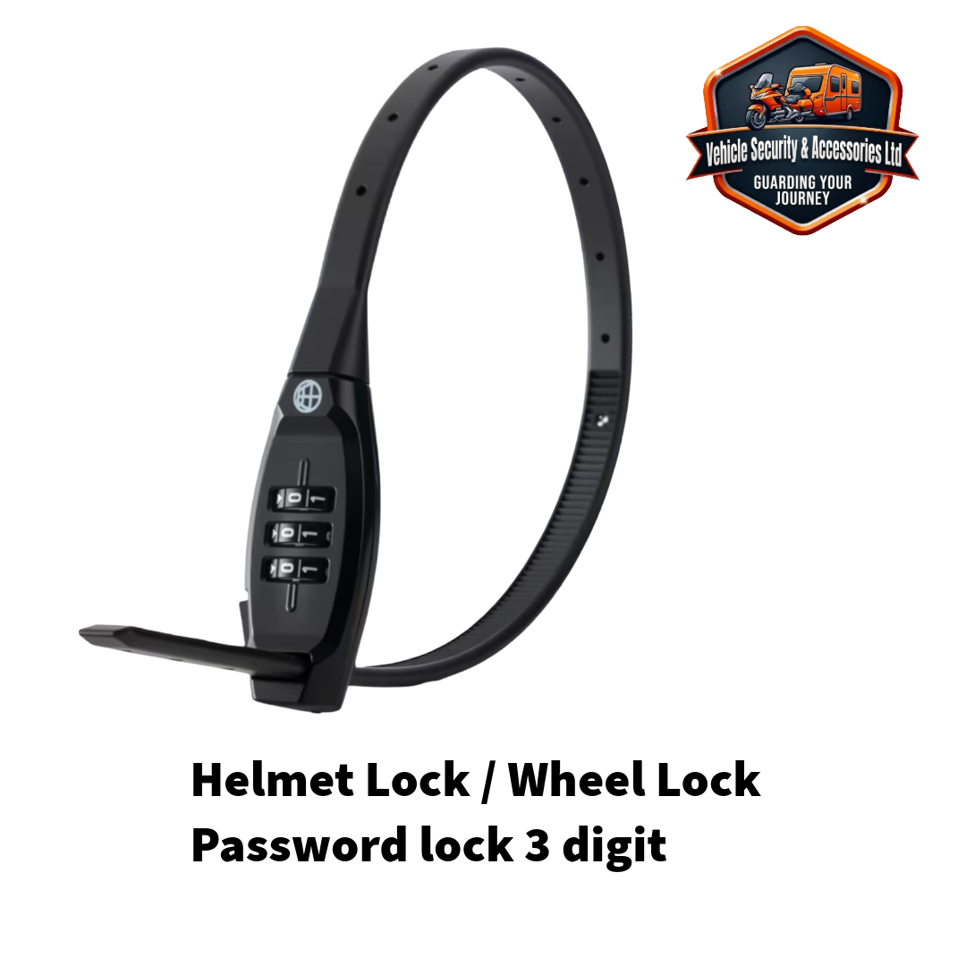 Portable Zip Cable Bike & Helmet Lock – Zinc Alloy Password Lock, Anti-Theft for E-Bikes, Mountain & Road Bikes