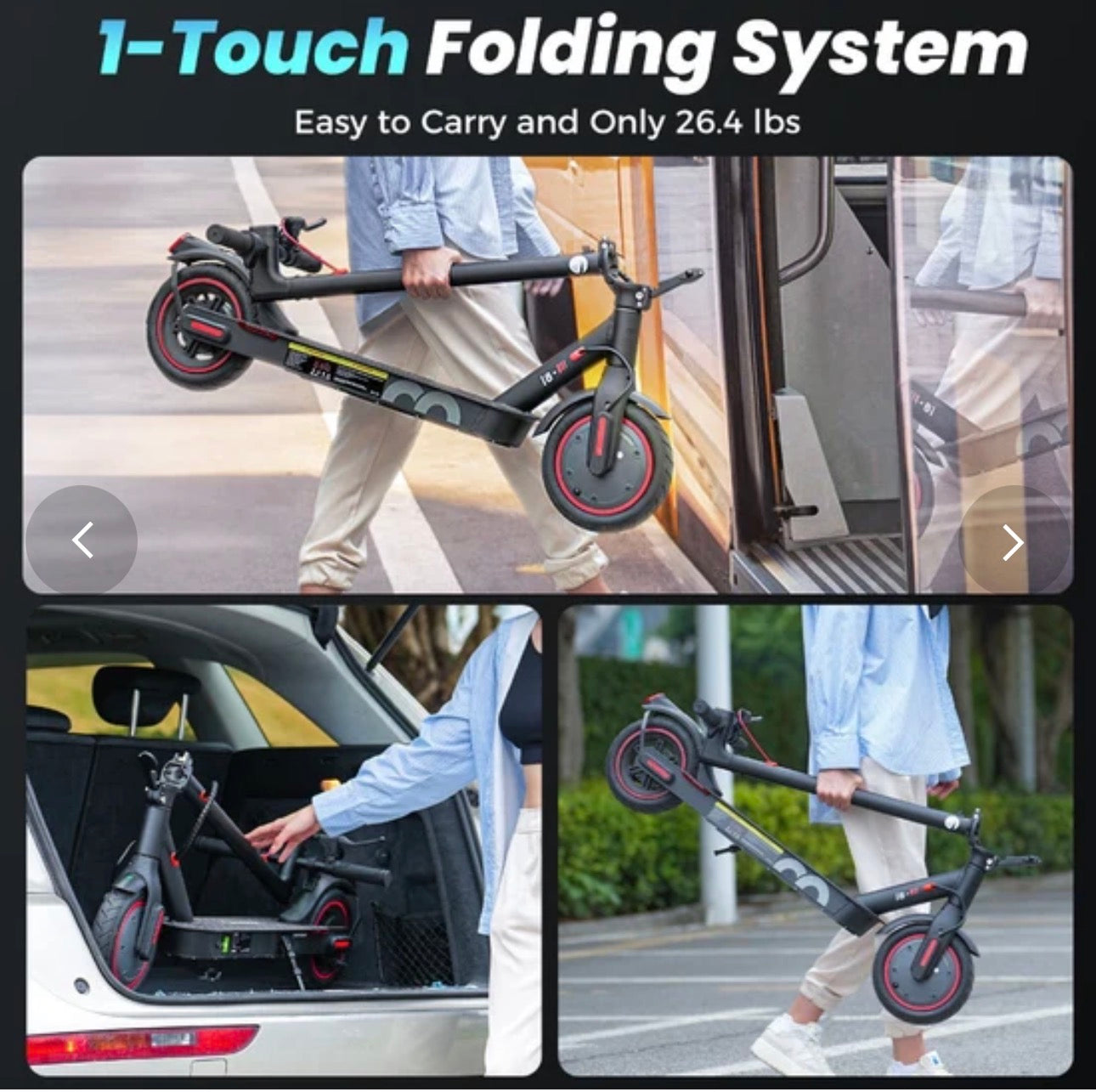 iScooter i8 Electric Scooter – 350W Motor, 20km Range, 8.5" Tyres, IP54 Waterproof
