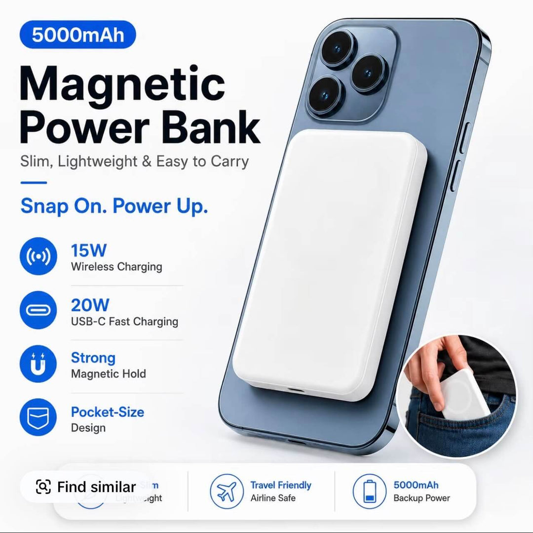 3-in-1 Magnetic Wireless Charger - 15W for phone watch and earbuds
