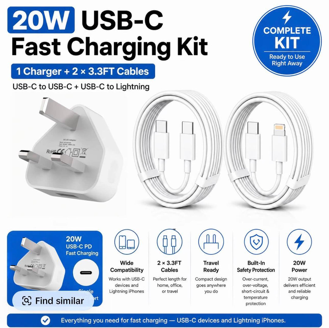 6-in-1 Charging Kit - what's included breakdown